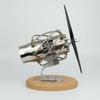 16 Cylinder Stirling Engine Model, Swash Plate Mechanism with Glass Cylinders, Metal Construction Physics Science Demonstration, Educational Display for Engineering Enthusiasts view 4