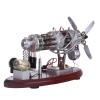 16-Cylinder Swash Plate Stirling Engine Model, Power Generation Kit with Digital Voltage Display and LED Light, Metal Physics Demonstration for Science Education view 2
