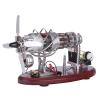 16-Cylinder Swash Plate Stirling Engine Model, Power Generation Kit with Digital Voltage Display and LED Light, Metal Physics Demonstration for Science Education view 4