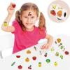 1000Pcs Sticker Rolls Cute Funny Vegetables Fruit Sticker Roll with 16 Different Pattern Designs Waterproof Self-Adhesive Decals Strawberry Banana Lemon Orange Pineapple Reward Stickers for Kids view 4