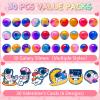 30 Pack Galaxy Slime Balls for Easter Eggs, Easter Basket Stuffers Balls Fidget Toys for Kids, Party Favors, Easter Classroom Prize Supplies for Boys Girls view 2