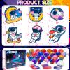 30 Pack Galaxy Slime Balls for Easter Eggs, Easter Basket Stuffers Balls Fidget Toys for Kids, Party Favors, Easter Classroom Prize Supplies for Boys Girls view 3