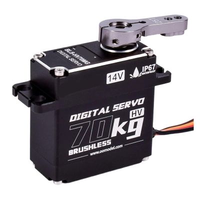 70KG Digital Servo Motor HV High Torque 180270360 Waterproof Brushless Metal Gear Steering Servo Suitable for 1/8 1/10(180)