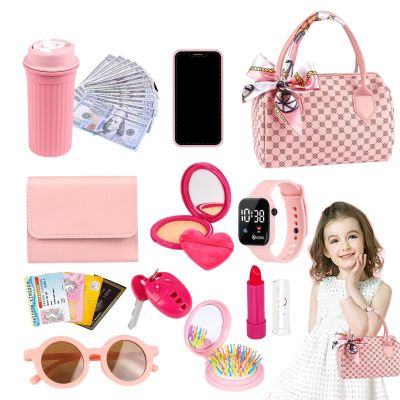 Little Girl Purse - Girls Purse With Accessories, Kids Purses, Play Purses For Little Girls, Princess Pretend Makeup Accessories Dress-Up Role Playing Games For Young Children Aged 3-6 Years Old Toddl