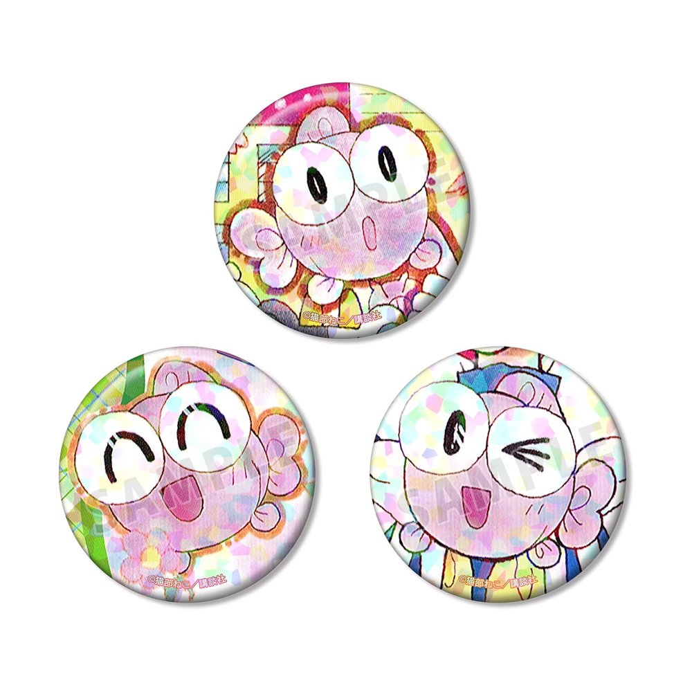 Kingyo Warning Notification! Gyopi-chan Hologram Tin Badge Set of 3 Vol. 1