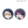 Naka Tetsu Ann Momose Original & Chibi Character Travel Version Set of 2 Hologram Can Badges Ver. B view 2