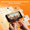abxylute M4 Snap-On Mobile Gaming Controller for Android & iPhone, Lightweight Portable Phone Controller, Pocket-Sized Retro Emulator Gamepad Kickstand,Dual Joystick Turbo for Pro Gaming,Magnet Orange view 2