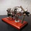 16 Cylinder Swash Plate Stirling Engine Model, Butane Powered with Quartz Glass Hot Cylinders, Metal Physics Science Educational Display for Adult Collectors view 3
