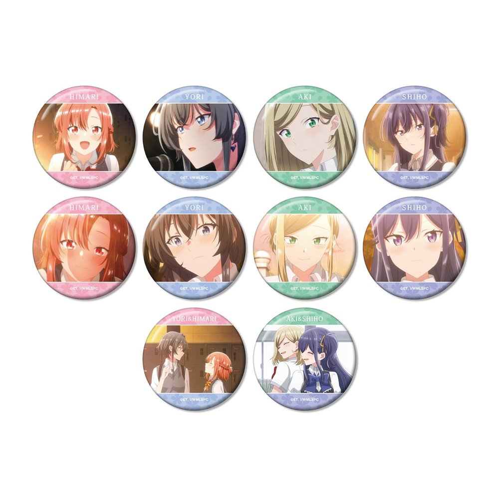 TV Anime "Singing in Love" Trading Scene Tin Badges Box of 10