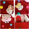 DxXU SewLife Kawaii Bunny Colorful Small Grocery Felt Tote Wide Base Gift Bag For Teens (1.Red) view 2