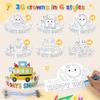 BkeeCten 100th School Coloring Crowns - 36 Sets Costume Headwear DIY Coloring Crowns Paper Art Crafts Supplies Making Kit Make Your Own 100th School Classroom Gifts Party Favor Games Creative Activity view 2