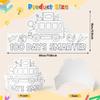 BkeeCten 100th School Coloring Crowns - 36 Sets Costume Headwear DIY Coloring Crowns Paper Art Crafts Supplies Making Kit Make Your Own 100th School Classroom Gifts Party Favor Games Creative Activity view 3