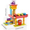JunZheHub Wooden Parking Garage Playset Three Tier Garage Toy Kids Gifts Educational Durability Role Play Children Learning Tool view 3