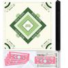 BUZCOZY Lotus Mahjong Mat and 4Pcs Acrylic Mahjong Line Finder Set31.5x31.5 Inch Non-Slip Noise Reduction Gaming Mat with Carry Bag,Cute Mahjong Line Finder for Beginners,Party, Poker Board Games view 1