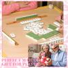 BUZCOZY Lotus Mahjong Mat and 4Pcs Acrylic Mahjong Line Finder Set31.5x31.5 Inch Non-Slip Noise Reduction Gaming Mat with Carry Bag,Cute Mahjong Line Finder for Beginners,Party, Poker Board Games view 3
