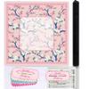 BUZCOZY Cherry Blossom Mahjong Mat and 4Pcs Acrylic Mahjong Line Finder Set31.5x31.5 Inch Non-Slip Noise Reduction Gaming Mat with Carry Bag,Cute Mahjong Card for Beginners,Party, Poker Board Games view 1