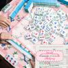 BUZCOZY Cherry Blossom Mahjong Mat and 4Pcs Acrylic Mahjong Line Finder Set31.5x31.5 Inch Non-Slip Noise Reduction Gaming Mat with Carry Bag,Cute Mahjong Card for Beginners,Party, Poker Board Games view 2