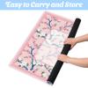 BUZCOZY Cherry Blossom Mahjong Mat and 4Pcs Acrylic Mahjong Line Finder Set31.5x31.5 Inch Non-Slip Noise Reduction Gaming Mat with Carry Bag,Cute Mahjong Card for Beginners,Party, Poker Board Games view 3