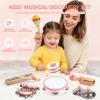 Baby Musical Instruments - Montessori Musical Toys for Toddlers 1-3, Wooden Percussion Instruments Set, Kids Preschool Educational Music Learning Toys, Birthday Gifts for Boys Girls (Pink) view 4