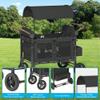 STOKRA Folding Wagon Stroller for 4 Kids, Outdoor All-Terrain Baby Stroller Wagon for Toddler with Removable Canopy, 5-Point Safety Harness, Shock-Absorbing Wheel & Adjustable Handle, Parent Organizer view 3