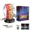Glow in the Dark Tumbling Tower Game, Rotatable Base and Pickup RGB Lights, Acrylic Block, Stacking and Balance Fun for Kids and Adults, Indoor Board Game for Family Game Night & Party Fun, Ages 6+ view 1