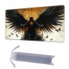 HGGJFLYX Playmat for MTG, 28x16 Inch for TCG Playmat with Non-Slip Rubber Base, Smooth Surface Stitched Edges, Magic Card Game Mat with Storage Bag, and Desk Mousepad, Winged Skeleton with Butterflies view 1