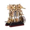 KACIO LS2-13S Vertical Two-Cylinder Reciprocating Steam Engine Model with Oil Cup Support Forward and Reverse Rotation Suitable for 80-120CM Steam Model Ship Boiler Not Included view 1