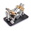 Stirling Engine Kit, Metal Bootable V4 4-Cylinder Parallel Stirling Engine Model Micro External Combustion Engine Model, Physics Science Experiment for Adult view 1
