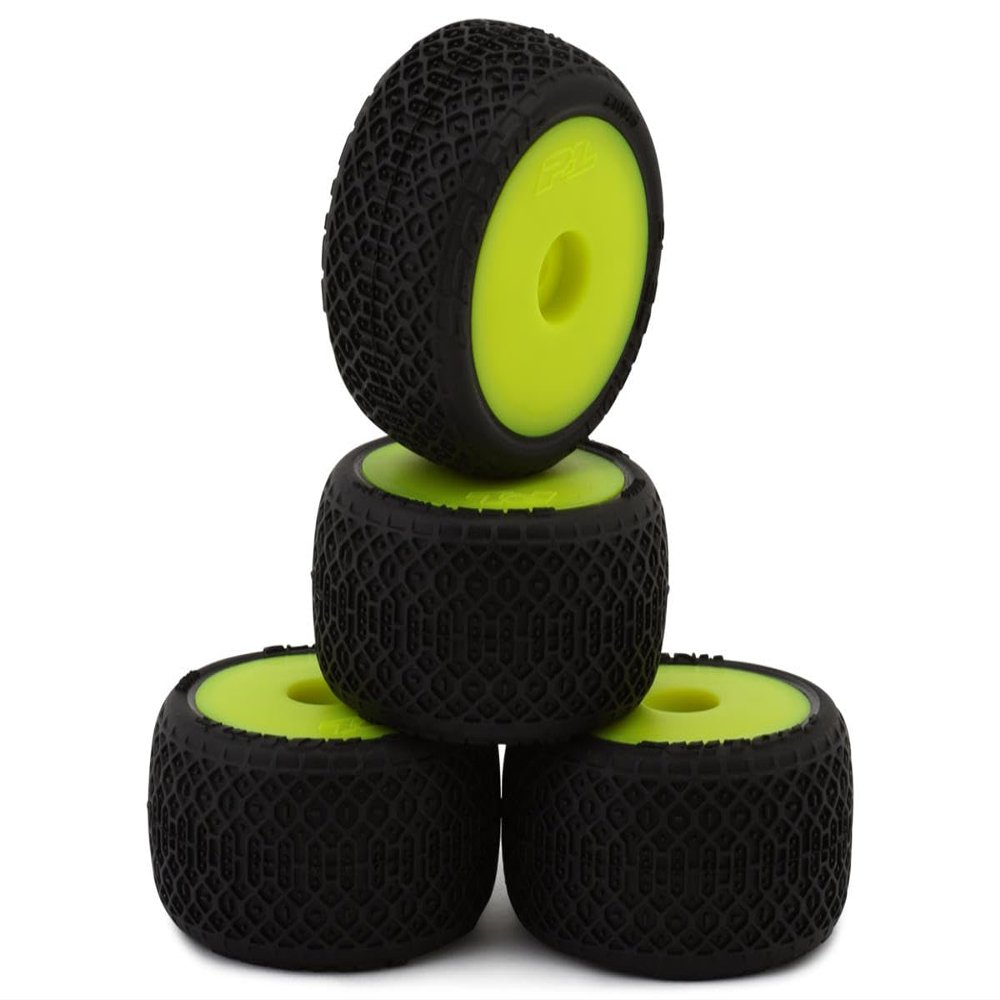 Pro-Line Racing Electron 2.0 F/R Tires Mounted 7mm Yellow (4) for Losi Micro-T, PRO1031512
