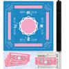 BUZCOZY Lotus Mahjong Mat and 4Pcs Acrylic Mahjong Line Finder Set31.5x31.5 Inch Non-Slip Noise Reduction Gaming Mat with Carry Bag,Cute Mahjong Line Finder for Beginners,Party, Poker Board Games view 1