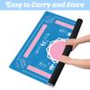 BUZCOZY Lotus Mahjong Mat and 4Pcs Acrylic Mahjong Line Finder Set31.5x31.5 Inch Non-Slip Noise Reduction Gaming Mat with Carry Bag,Cute Mahjong Line Finder for Beginners,Party, Poker Board Games view 4