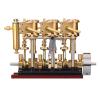 KACIO LS3-13S Vertical Three-Cylinder Reciprocating Steam Engine Model with Oil Cup Support Forward and Reverse Rotation Suitable for 80-120CM Steam Model Ship Boiler Not Included view 2