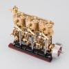 KACIO LS3-13S Vertical Three-Cylinder Reciprocating Steam Engine Model with Oil Cup Support Forward and Reverse Rotation Suitable for 80-120CM Steam Model Ship Boiler Not Included view 3
