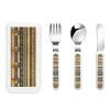 Egyptian Pharaonic Frescoes 3-piece children's cutlery set stainless steel perfect for family dinners and picnics view 1
