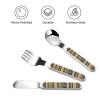 Egyptian Pharaonic Frescoes 3-piece children's cutlery set stainless steel perfect for family dinners and picnics view 3