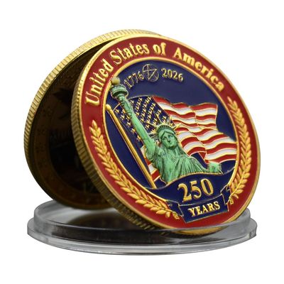 1776-2026 USA 250th Anniversary Commemorative Coin Set Liberty Bell Statue of Liberty Marines Independence Souvenir Gift (Style 5-1pc)