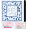 Cherry Blossom Mahjong Mat and 4Pcs Acrylic Mahjong Line Finder Set31.5x31.5 Inch Non-Slip Noise Reduction Gaming Mat with Carry Bag,Cute Mahjong Line Finder for Beginners,Party, Poker Board Games view 1