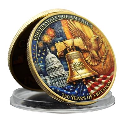 1776-2026 USA 250th Anniversary Commemorative Coin Set Liberty Bell Statue of Liberty Marines Independence Souvenir Gift (Style 9-1pc)