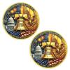 1776-2026 USA 250th Anniversary Commemorative Coin Set Liberty Bell Statue of Liberty Marines Independence Souvenir Gift (Style 9-1pc) view 2