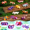 24pcs 3D Printed Axolotl Fidget Toys Flexible 3D Printed Axolotl Figures, Colorful 3D Printed Axolotls Stress Relief Set for Party Play Display Christmas Valentine's Day Gifts view 3