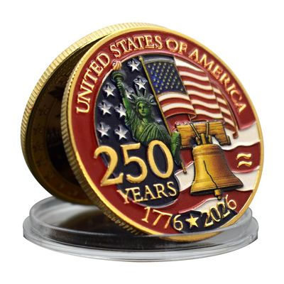 1776-2026 USA 250th Anniversary Commemorative Coin Set Liberty Bell Statue of Liberty Marines Independence Souvenir Gift (Style 6-1pc)