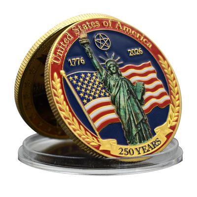1776-2026 USA 250th Anniversary Commemorative Coin Set Liberty Bell Statue of Liberty Marines Independence Souvenir Gift (Style 2-1pc)