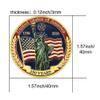 1776-2026 USA 250th Anniversary Commemorative Coin Set Liberty Bell Statue of Liberty Marines Independence Souvenir Gift (Style 2-1pc) view 3