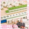 Cherry Blossom Mahjong Mat and 4Pcs Acrylic Mahjong Line Finder Set31.5x31.5 Inch Non-Slip Noise Reduction Gaming Mat with Carry Bag,Cute Mahjong Line Finder for Beginners,Party, Poker Board Games view 3