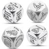 4Pcs Valentines Day Gifts Date Night Decision Dice Date Night Gift for Boyfriend Girlfriend Food Dice for Him Her Anniversary Day Gifts for Wife Husband Wedding Birthday Bachelorette for Bride view 1