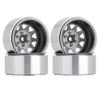 4PCS AMK 1.9 Steel Beadlock Wheels with 12mm Hex & -8.9mm Offset Wheel Rims for 1/10 RC Rock Crawler TRX4 TRX6 SCX10 CAPRA-10 Redcat Gen8 1.9 Wheels Upgrade (Gray) view 1
