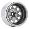 4PCS AMK 1.9 Steel Beadlock Wheels with 12mm Hex & -8.9mm Offset Wheel Rims for 1/10 RC Rock Crawler TRX4 TRX6 SCX10 CAPRA-10 Redcat Gen8 1.9 Wheels Upgrade (Gray) view 4