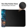 HGGJFLYX Playmat for MTG, 28x16 Inch for TCG Playmat with Non-Slip Rubber Base, Smooth Surface Stitched Edges, Magic Card Game Mat with Storage Bag, and Desk Mousepad, Pumpkin Skull Bat view 3