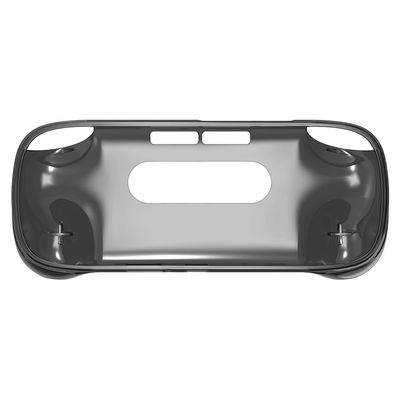 Grip Case for Retroid Pocket 5, Transparent TPU Cover Shell Skin, Anti-Slip, Shock Proof, Soft Protective Handheld Game Console Accessories (Transparent Black)