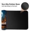 HGGJFLYX Playmat for MTG, 28x16 Inch for TCG Playmat with Non-Slip Rubber Base, Smooth Surface Stitched Edges, Magic Card Game Mat with Storage Bag, and Desk Mousepad, Book of Moonlit Castle view 3